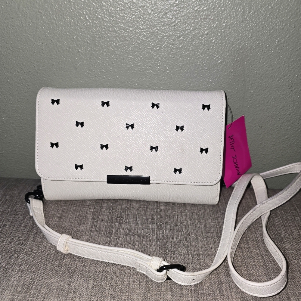 Nwt Betsey johnson crossbody bag wallet bows new